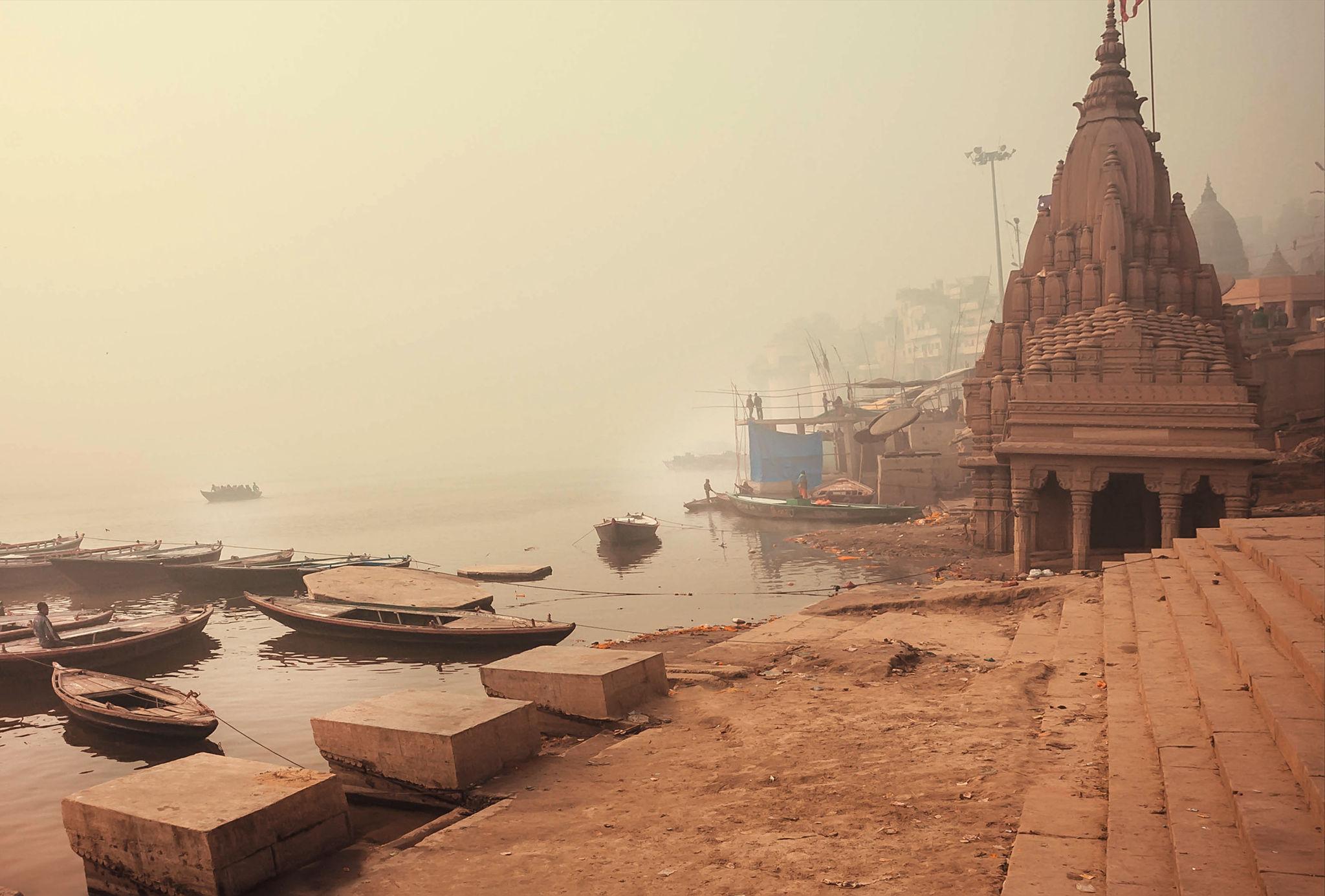 Sunrise riverfront image for Varanasi short tour package