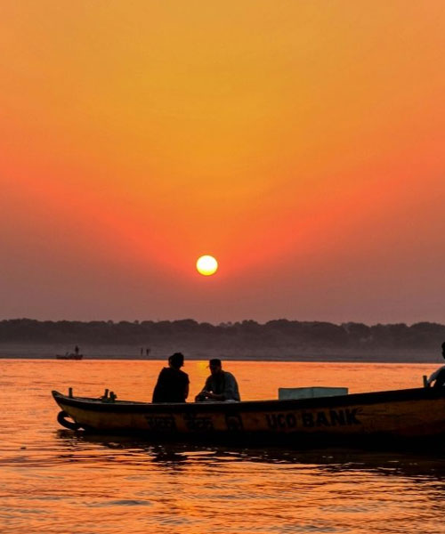 Sunrise boat ride on Varanasi ghats